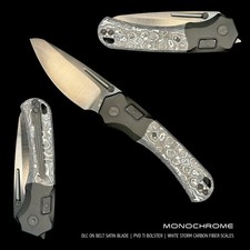 N.U.M.B. Knifeworks N7 Cantilever MONOCHROME  S90V Titanium PinchLOK Ser# 016 picture