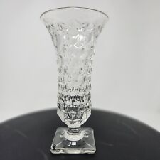 Fostoria Square Footed Flower Vase American Clear 9 3/4