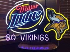 US STOCK Miller Lite Beer Minnesota Vikings Go 20