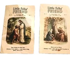 VTG SUNDAY SCHOOL LITTLE BOOK FOLKS FRIEND BOOKLET CHILDS CHURCH PAMPHLETS PAGES picture