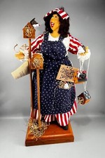 Home Bred Folk by Linda Gill Stars & Stripes Bird House Lady Hazel Jane Figure picture