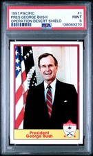 1991 PACIFIC OPERATION DESERT SHIELD #1 PRES.GEORGE BUSH PSA 9 picture