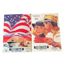 1944 & 1945 York Fair WWII Programs w/ Coca-Cola Ads – Ephemera/Display Lot Of 2 picture