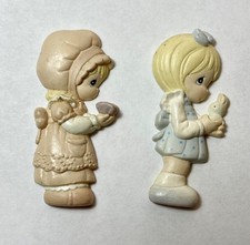Two Vintage Precious Moments Refrigerator Magnets (1990) picture