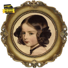 3X3 Vintage round Picture Frames Antique Small Ornate Bronze Gold Picture Frames picture