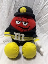 M&M's World 2017 Red Fireman Firefighter Stuffed Animal Plush 13