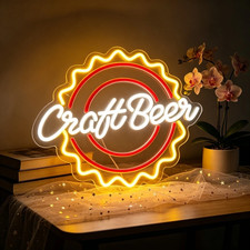 Craft Beer LED Neon Light Dimmable USB Hanging Light for Bar Pub BBQ Restaurant picture