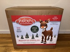 3.1 Ft Lowe's Rudolph The Red Nose Reindeer Animatronic Christmas Decoration NEW picture