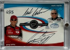 2004 Press Pass Eclipse Mark Martin / Greg Biffle Autographs 12/25 picture