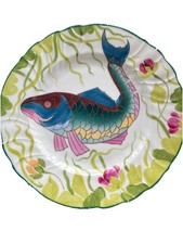 Charles Arhenfeldt Saxe c1886-1910 Highly Hand Decorated  Antique Fish Plate picture