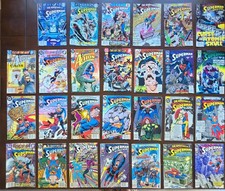 DC Superman 1991 Comic Lot 27 Books Blackout Time & Time Again Armageddon 2001 picture