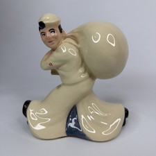 The Seaman's Bank For Savings Sailor WWII Coin Bank 5.5” Tall, McCoy Pottery picture