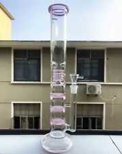 16“ Honeycomb Glass Bong Perc Bongs Smoking Bubbler Glass Water Pipe Hookahs US picture