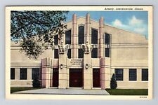 Lawrenceville, IL-Illinois, Armory Antique c1948, Vintage Souvenir Postcard picture