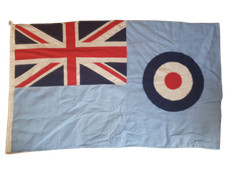 RAF Fully Sewn Embroidered 5'x3' Cotton Ensign Flag with Rope and Toggle picture
