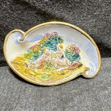 vintage hand-painted Italian porcelain Capodimonte trinket. Production # 63/63 picture