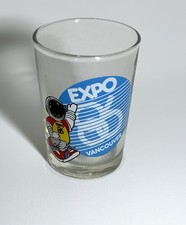 Expo 86 Vancouver World's Fair Shot Glass with Ernie Astronaut Mascot picture