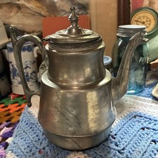 Antique 1870-1890 Stevens And Smart Pewter Teapot Portland Maine picture
