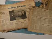 Civil Rights 1964 newspapers, Chapel Hill NC, Watts Grill Sit-in, KKK, Durham picture
