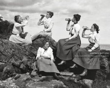 Women Drinking Alcohol at the Beach 8x10 Photo Photo Early 1900s Bar Wall Art picture