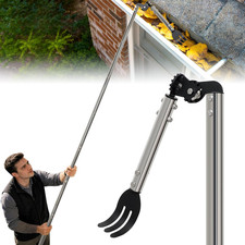 12FT Gutter Cleaning Tool from Ground with Dual-Axis Adjustment, Spring Steel picture