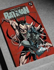 Absolute Batman #25 Presale  2x Signed Synder, Kubert, Foil Card Stock Varient picture