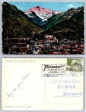 Vintage 1954 Interlaken Jungfrau Swiss Alps Switzerland Photoglob Postcard picture