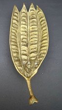 1948 Oscar JW Hanser Brass Mimosa Seed Pod Trinket Dish, Virginia Metalcrafters picture