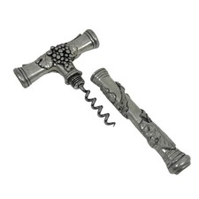 Vintage ROYAL ETAIN 95% Pewter Wine Corkscrew with Screw on Cover/Cap EUC picture