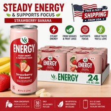 V8 +Energy Strawberry Banana Juice Energy Drink, 8 fl oz Can (24 Pack) picture