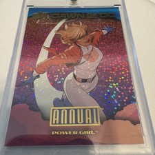 2023-24 Upper Deck DC Annual Dawn of DC Power Girl #D-5 Sparkle Parallel 40/99 picture