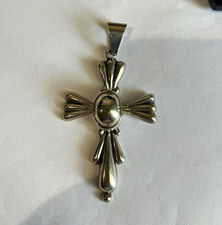 Mexico 925 Sterling Silver Cross Pendant 28.2g Christianity picture