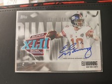 Topps 2026 Flagship Football Eli Manning On Card Auto Super Bowl XLII picture