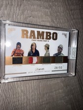 Keepsake Edition Rambo First Blood Part 2 Quad Authentic Relics 28/50 picture