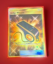 Pokémon Judge Whistle 194/181 Team Up Gold Secret Rare + 2 rev. holo + 9 lot  picture