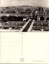 Paris Jardins des Tuileries Postcard Vintage Unposted Black White France Unused picture