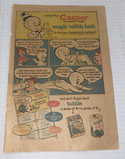 Vintage 1960s Casper Magic Tubble Bath Print AD Bubble Harvey Friendly Ghost picture