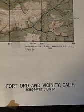 WWII WAR DEPARTMENT ARMY CORPS ENGINEERS FORT ORD Salinas CA 1944 MONTEREY MAP picture