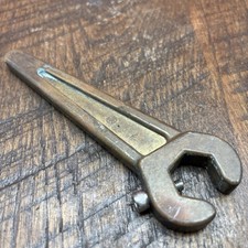 Vintage All Solid  Brass Non  Sparking  Gas Wrench With Locking Screw picture