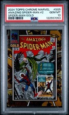 2024 Topps Chrome Marvel Spider-Man #SG-5 Amazing Spider-Man #2 Gold PSA 10 picture