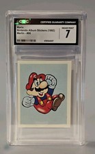 1992 Nintendo Mario Rare Vintage Merlin Sticker Card #86 CGC 7 Near Mint picture
