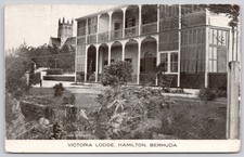 Hamilton Bermuda Victoria Lodge Cathedral Postcard c1910s picture