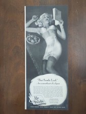 1949 vintage formfit bra and girdle print ad, sexy, unique retro art picture