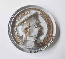 Gen John J Pershing Reverse Painted Glass 3-7/8