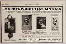 1931 Print Ad Spotswood Novelties Glas-Art, Needle Cases, Hats Lexington,KY picture