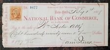 1868 John Jacob Astor III Autograph Check NY Natl Bank of Commerce + 2c Stamp picture
