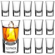 12 Pack 1 OZ Shot Glasses Set, Heavy Base Clear Glasses Bulk for Parties picture