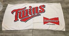 MINNESOTA TWINS Baseball MLB Sherry Beach Towel Banner Budweiser White Vintage picture