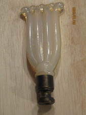 Aladdin Alacite Opaque Precision Milk Glass Lamp Finial Lighting 30s picture