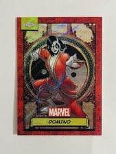 2024 Topps Chrome Marvel #67 Domino Red Wave Refractor /5 picture